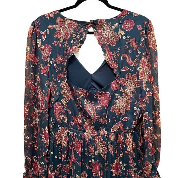 Band of the Free Run the World Pine Paisley Midi Dress Size L - Picture 7 of 9